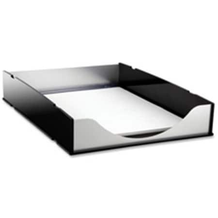 Made-To-Stick Letter Tray- Aluminum- Black-Acrylic MA509870